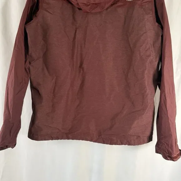 North Face Dryvent Jacket Men's Medium Burgundy Red Full Zip Hooded Zip Pits - Picture 9 of 11